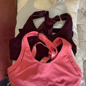 3 lightly worn sports bras from Fabletics
